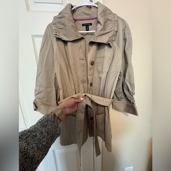 Tommy Hilfiger Women's Beige Utility Jacket - Picture 3 of 5